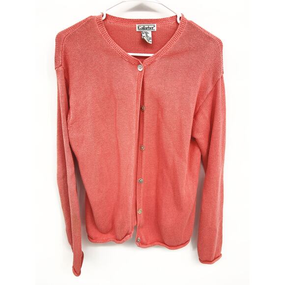 Womens Gallagher Coral Knitted Cardigan Button Up Size S - Picture 1 of 3